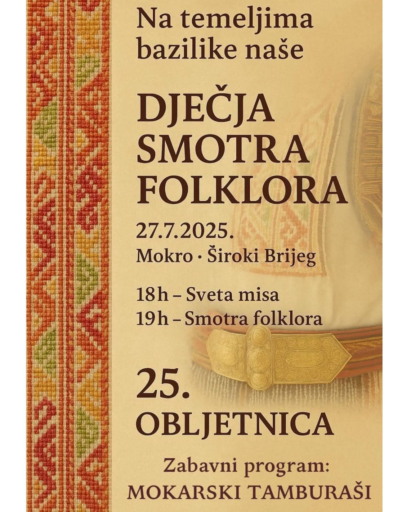 Dječja skupina Čerišnjice na smotri u Mokrom kod Širokog Brijega