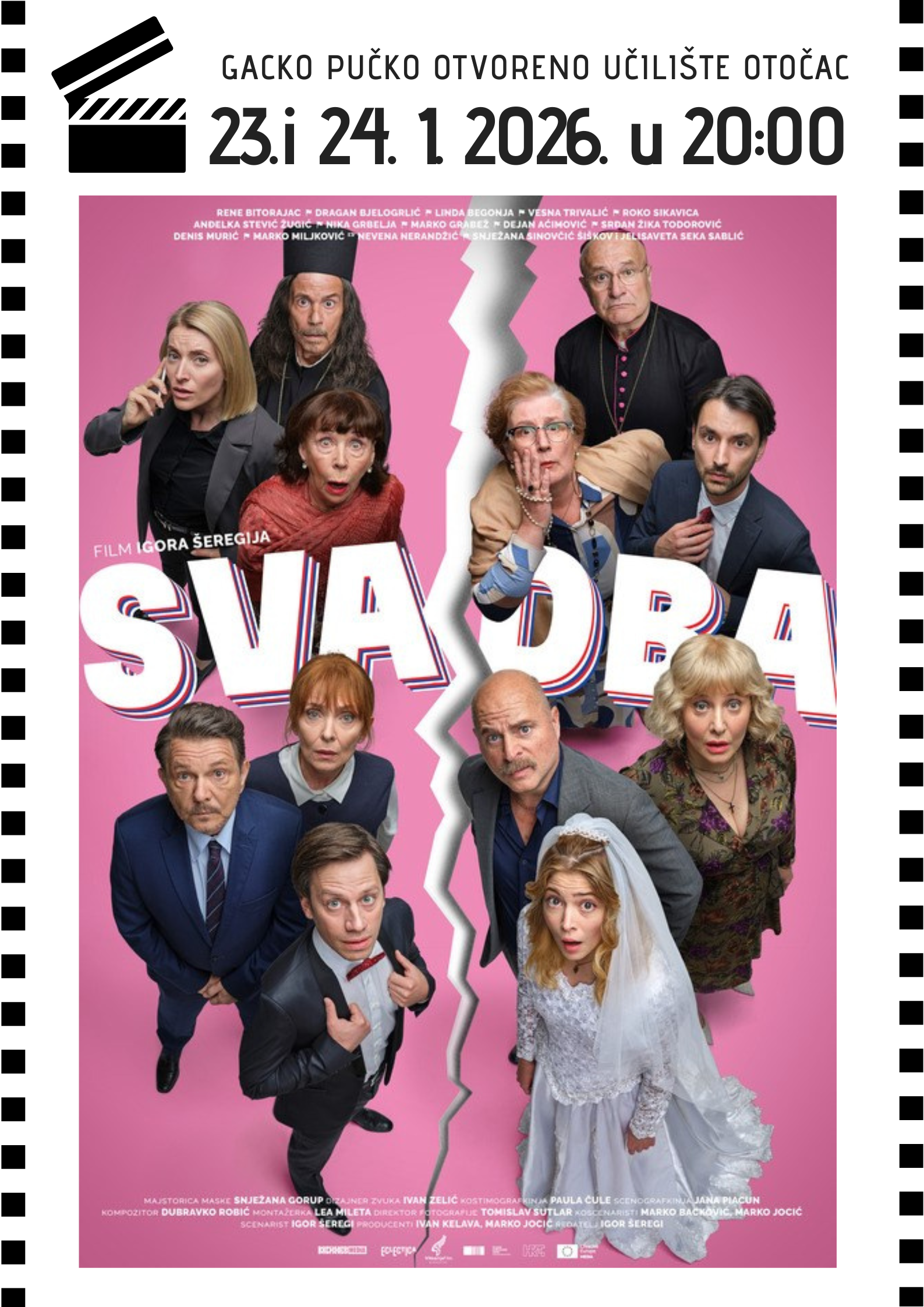 Pretprodaja ulaznica za projekcije filma “Svadba”