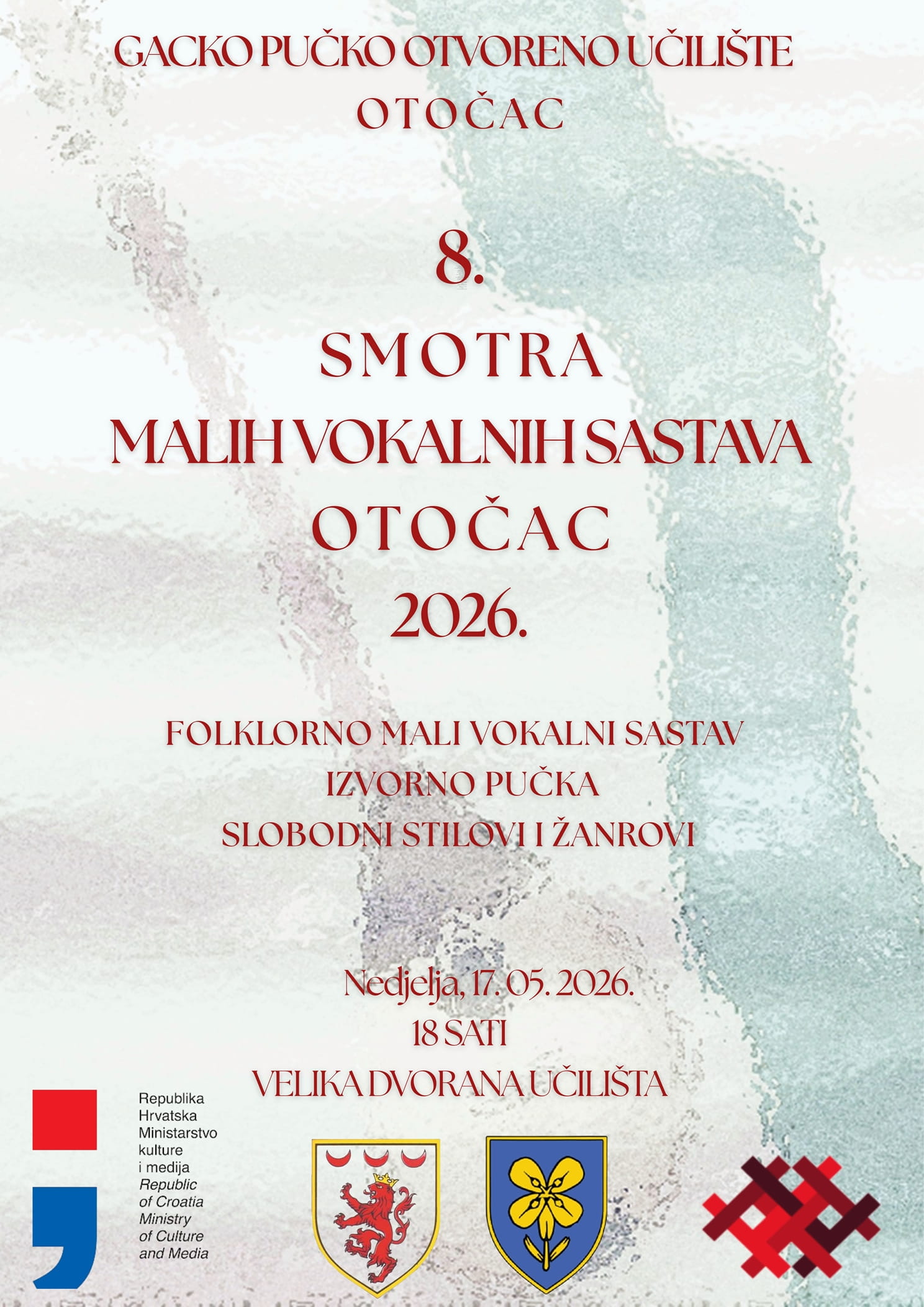 Smotra malih vokalnih sastava Otočac - Gacko pučko otvoreno učilište Otočac